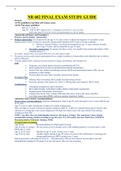 NR 602 Final Exam Study Guide (Version 2, Latest-2021) / NR602 Final Exam Study Guide: Chamberlain College of Nursing