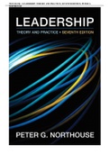 TEST BANK - LEADERSHIP&colon; THEORY AND PRACTICE&comma; SEVENTH EDITION&comma; PETER G&period; NORTHOUSE