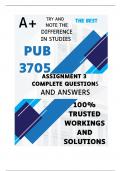PUB3705 Assignment 3 &lpar;COMPLETE ANSWERS&rpar; Semester 2 2024 &lpar;526898&rpar; - DUE 13 September 2024