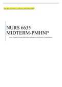 WALDEN UIVERISTY, NURS 6635 MIDTERM PMHNP Newly Updated Exam Elaborations  - 2021