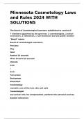 Minnesota Cosmetology Laws and Rules 2024 WITH SOLUTIONS&period;