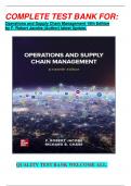 COMPLETE TEST BANK FOR&colon; Operations and Supply Chain Management 16th Edition by F&period; Robert Jacobs &lpar;Author&rpar; latest Update&period;
