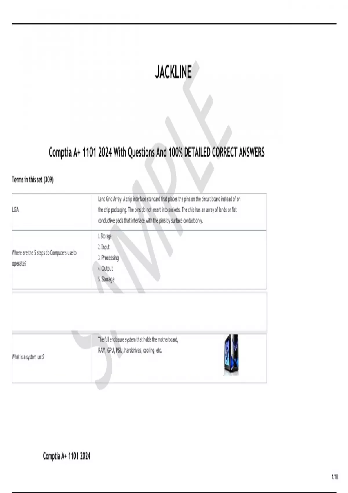 Comptia A+ With Questions And 100% DETAILED CORRECT ANSWERS ...