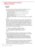 Chapter 4&colon;Cultural Aspects of Health and Illness Test Bank&comma;100&percnt; CORRECT