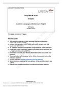 May/June 2020 ENG1503 Academic Language and Literacy in English