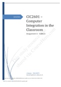CIC2601 – Computer Integration in the Classroom Assignment 4