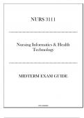 &lpar;WU&rpar; NURS 3111 Nursing Informatics & Health Technology - Midterm Exam Guide 20242025