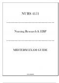 &lpar;WU&rpar; NURS 4151 Nursing Research & EBP - Midterm Exam Guide 20242025&period;