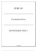 &lpar;LU&rpar; JURI 520 Constitutional Law - Knowledge Test I 20242025
