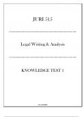 &lpar;LU&rpar; JURI 515 Legal Writing & Analysis - Knowledge Test I 20242025&period;