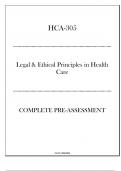 &lpar;GCU&rpar; HCA 305 Legal & Ethical Principles in Health Care - Complete Pre-Assessment 20242025&period;