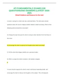 ATI Fundamentals Proctored Exam with Rationales &vert; Questions and Answers &vert; LATEST 2020&sol; 2021