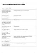 CALIFORNIA AMBULANCE DMV EXAM 2023-2024 ACTUAL EXAM  QUESTIONS AND CORRECT DETAILED ANSWERS WITH RATIONALES &lpar;VERIFIED ANSWERS&rpar;