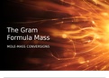 Gram formula mass / Mole-Mass Converions
