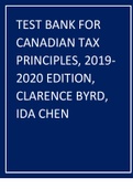TEST BANK FOR CANADIAN TAX PRINCIPLES, 2019-2020 EDITION, CLARENCE BYRD, IDA CHEN
