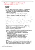 Chapter 2&colon; Introduction to Complementary and Alternative Therapies Test Bank&comma;100&percnt; CORRECT