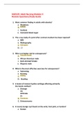 NUR105: Adult Nursing Module H Review Questions/Study Guide,100% CORRECT