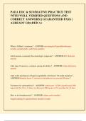 PAEA EOC & SUMMATIVE PRACTICE TEST  WITH WELL VERIFIED QUESTIONS AND  CORRECT ANSWERS &vert;&vert; GUARANTEED PASS &vert;  ALREADY GRADED A&plus;