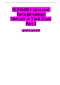 NURS6501 Advanced Pathophysiology Midterm & Final Exam Part 1 (Updated version-Already graded A)