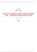 AQA GCSE COMBINED SCIENCE&colon; TRILOGY HIGHER  TIER CHEMISTRY PAPER 2H QP JUNE 2024