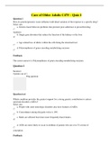 Care of Older Adults C475 – Quiz 1 [Graded A]