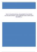 WGU C214 FINANCIAL ANAGEMENT OA STUDY EXAM QUESTIONS AND VERIFIED SOLUTIONS 2024 GRADED A&plus;