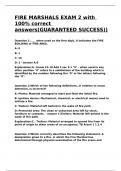FIRE MARSHALS EXAM 2 with 100&percnt; correct answers&lpar;GUARANTEED SUCCESS&rpar;&rpar;