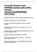 6 month lineman test AMTRAK somari with 100&percnt; correct answers&lpar;GUARANTEED SUCCESS&rpar;&rpar;