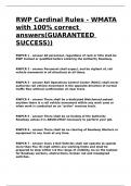 RWP Cardinal Rules - WMATA with 100&percnt; correct answers&lpar;GUARANTEED SUCCESS&rpar;&rpar;