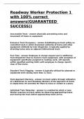 Roadway Worker Protection 1 with 100&percnt; correct answers&lpar;GUARANTEED SUCCESS&rpar;&rpar;