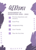 AED3701 - Assessment in Education Exam Prep
