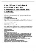 Fire Officer Principles & Practices&comma; Ch 6&comma; 4th Edition&lpar;225 questions and answers&rpar;