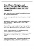 Fire Officer&colon; Principles and Practice&comma; Chapter 14 with 100&percnt; correct answers&lpar;GUARANTEED SUCCESS&rpar;&rpar;