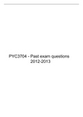PYC3704 EXAM PREPARATION. PAST EXAM QUESTIONS.
