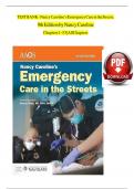 TEST BANK For Nancy Caroline&rsquo;s Emergency Care in the Streets&comma; 9th Edition by Nancy Caroline&comma; Verified Chapters 1 - 53&comma; Complete Newest Version