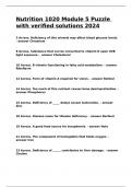 Nutrition 1020 Module 5 Puzzle with verified solutions 2024