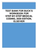 Test Bank for Buck’s Workbook for Step-by-Step Medical Coding, 2020 Edition, Elsevier