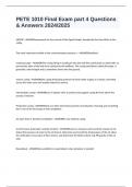 PETE 1010 Final Exam part 4 Questions & Answers 2024&sol;2025
