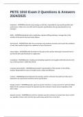 PETE 1010 Exam 2 Questions & Answers 2024&sol;2025