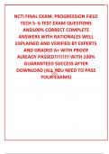 NCTI FINAL EXAM&colon; PROGRESSION FIELD TECH 5- 6 TEST EXAM QUESTIONS AND100&percnt; CORRECT COMPLETE ANSWERS WITH RATIONALES WELL EXPLAINED AND VERIFIED BY EXPERTS AND GRADED A&plus; WITH PROOF ALREADY PASSED&excl;&excl;&excl;&excl;&excl;&excl;&excl;&excl;&excl; WITH 100&percnt; GUARANTEED SUCCESS AFTER DOWNLOAD &lpar;ALL YOU 