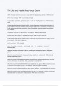 TN Life and Health Insurance Exam Questions And Answers Rated A&plus; New Update Assured Satisfaction