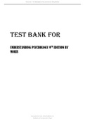 TEST BANK FOR UNDERSTANDING PSYCHOLOGY 9TH EDITION BY MORIS