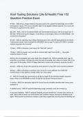 Xcell Testing Solutions &lpar;Life & Health&rpar; Final 150 Question Practice Exam Questions And Answers Rated A&plus; New Update Assured Satisfaction