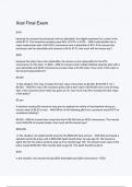 Xcel Final Exam Questions And Answers Rated A&plus; New Update Assured Satisfaction