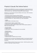 Property & Casualty Test &lpar;Indiana Section&rpar; Questions And Answers Rated A&plus; New Update Assured Satisfaction