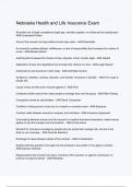 Nebraska Health and Life Insurance Exam Questions And Answers Rated A&plus; New Update Assured Satisfaction