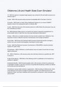 Oklahoma Life and Health State Exam Simulator Questions And Answers Rated A&plus; New Update Assured Satisfaction