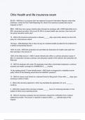 Ohio Health and life insurance exam Questions And Answers Rated A&plus; New Update Assured Satisfaction