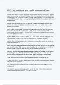 NYS Life&comma; accident&comma; and health insurance Exam Questions And Answers Rated A&plus; New Update Assured Satisfaction