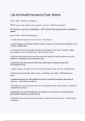 Life and Health Insurance Exam Webce Questions And Answers Rated A&plus; New Update Assured Satisfaction